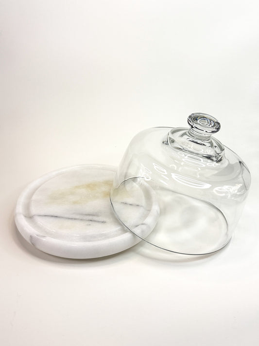 Cúpula de Vidrio y Base de Mármol 6" x 6"