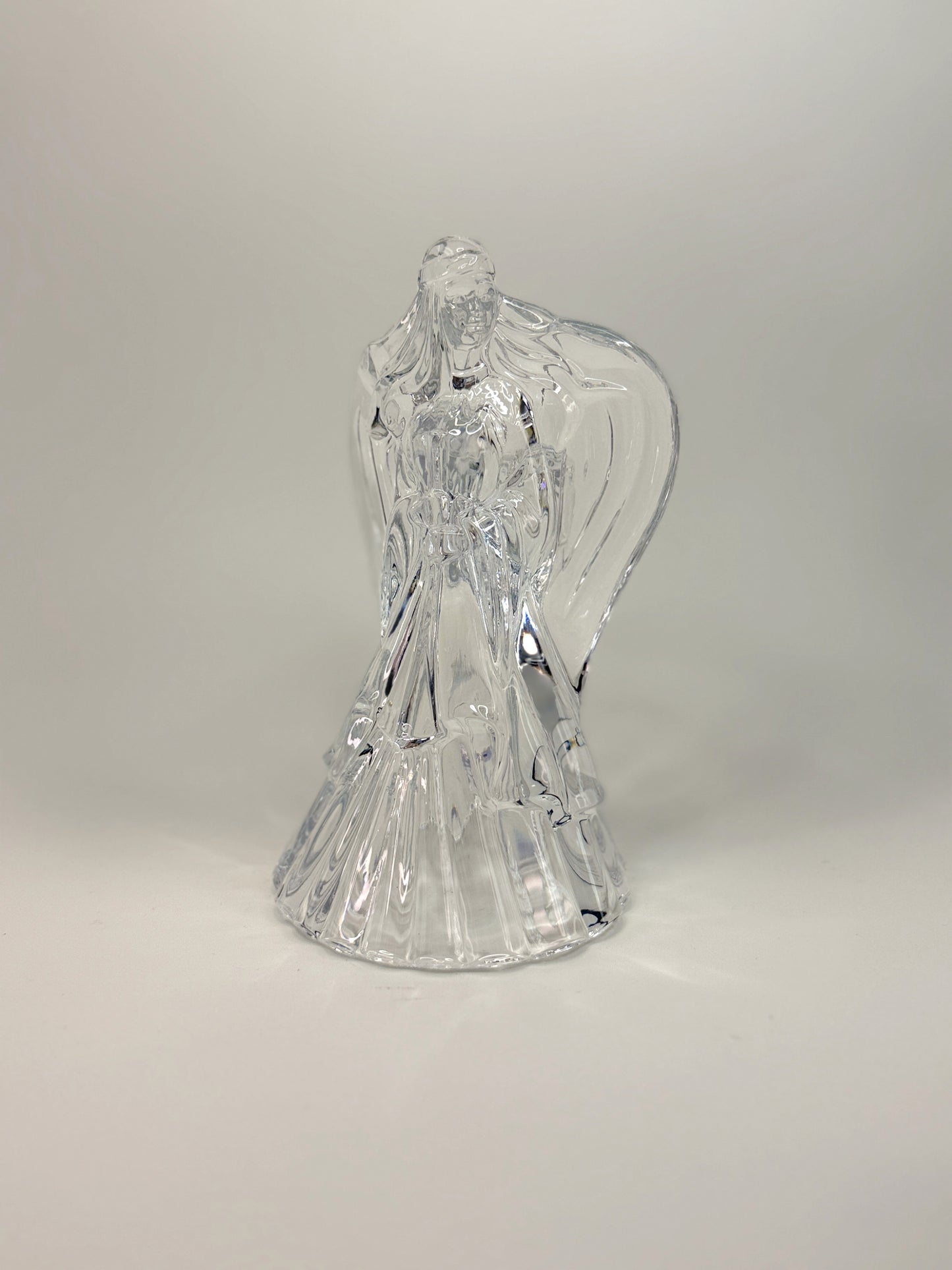 Figura de Ángel de Vidrio Transparente