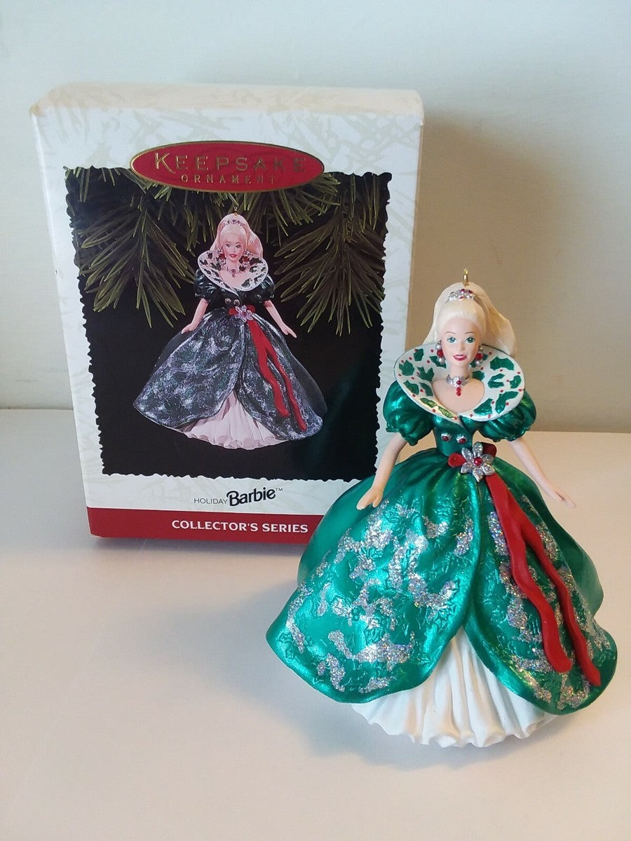 Adorno Hallmark Keepsake Holiday Barbie 1995, tercera edición de la serie Holiday Barbie.