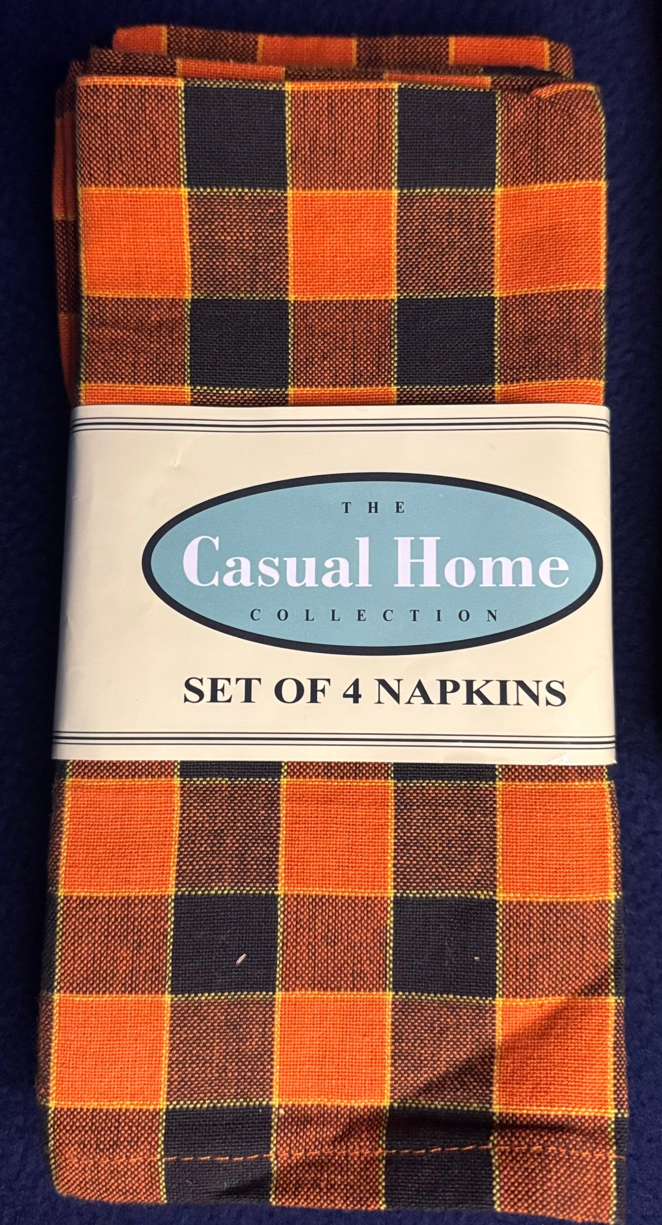 Napkins set de 4 cuadros naranja