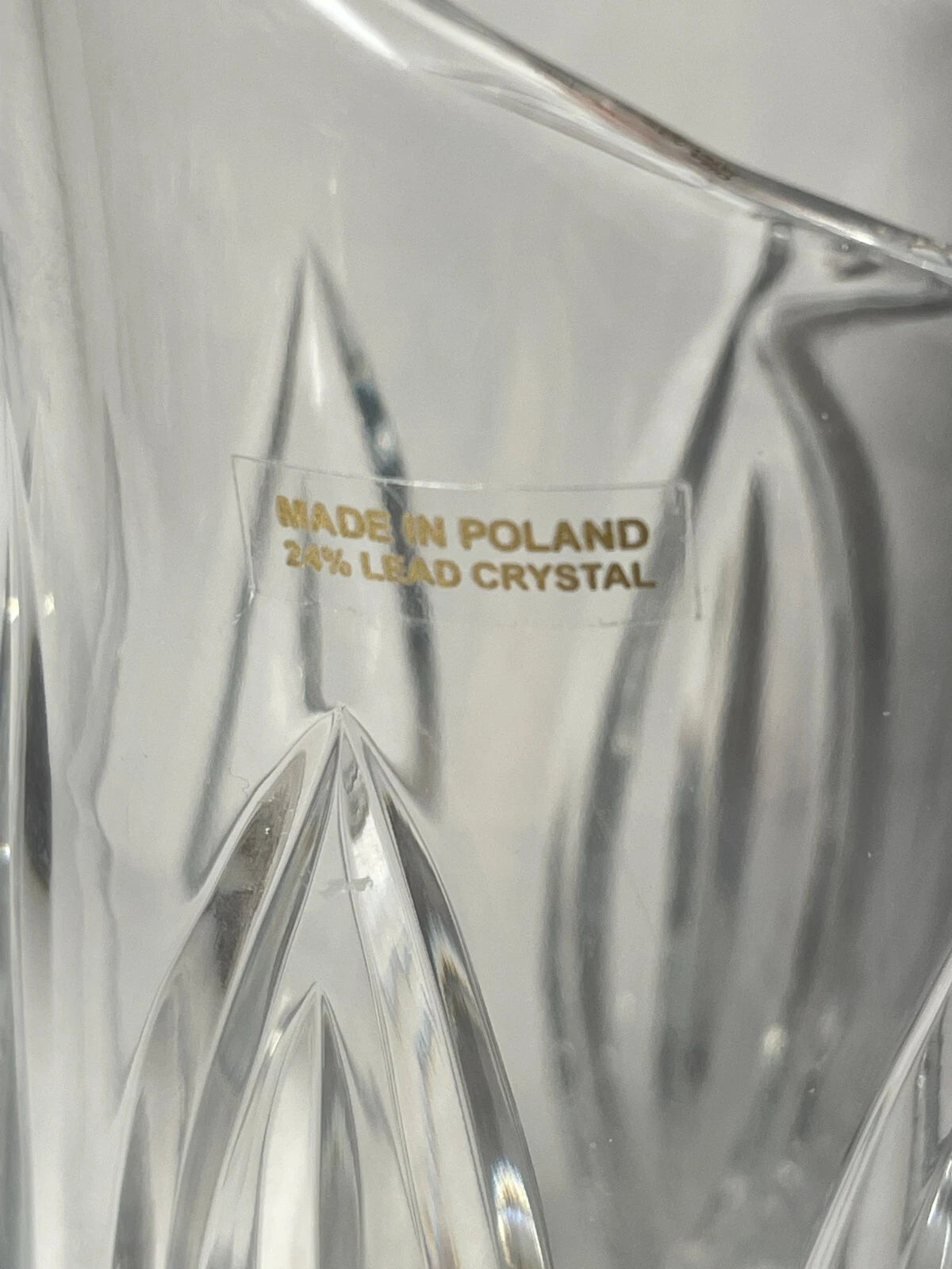 Pichel de cristal de plomo al 24% fabricada en Polonia, con 10 pulgadas de altura