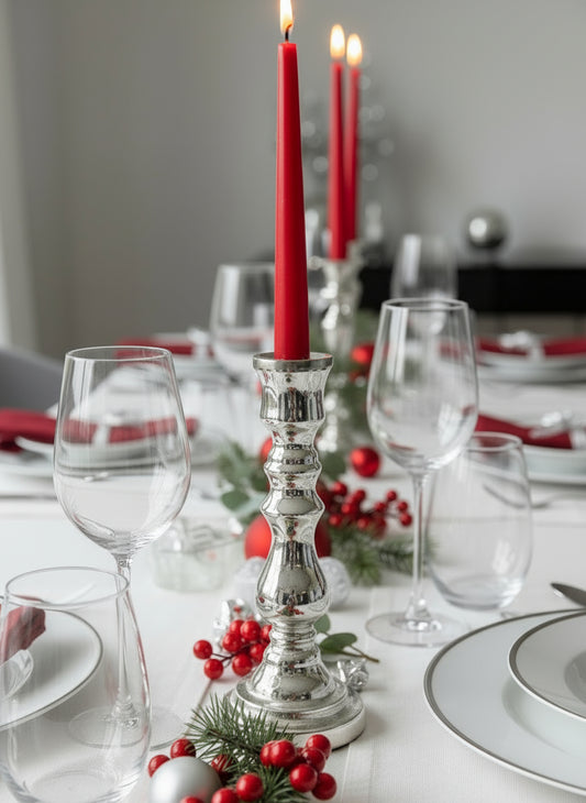 Candelabro metálico lavado