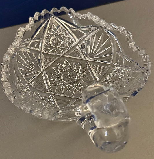 Decantador de Vidrio Tallado en Forma de Corazón