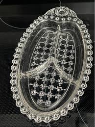 Bandeja Vintage de Cristal Prensado