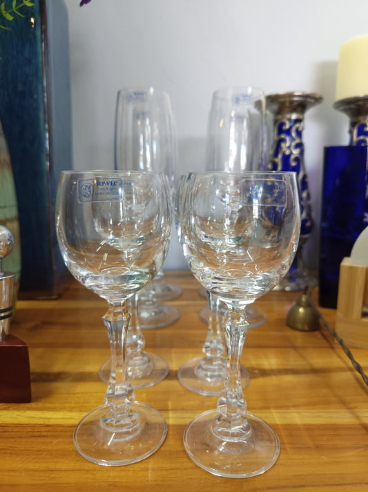 Copas de vino Towle en cristal de plomo austriaco de 24% Set de 4