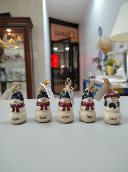 Adorno Navideño (Muñequitos de Nieve )