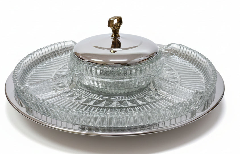 Bandeja giratoria Kromex Lazy Susan vintage