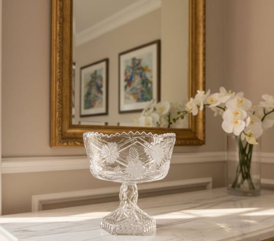 Bowl Centro de mesa de cristal tallado