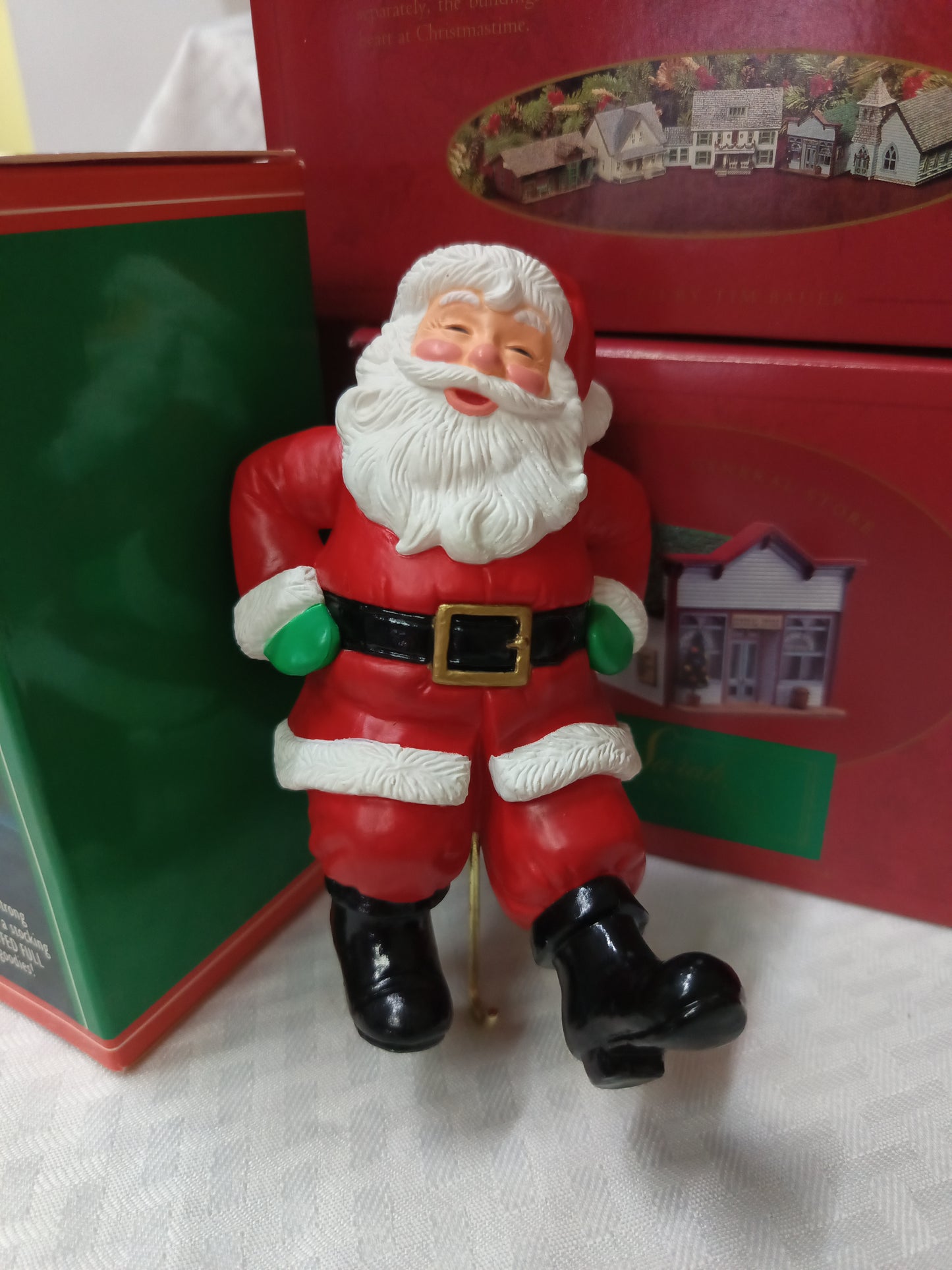 Adorno Navideño de la Colección KEEPSAKE Hallmark soporte de Santa para la bota