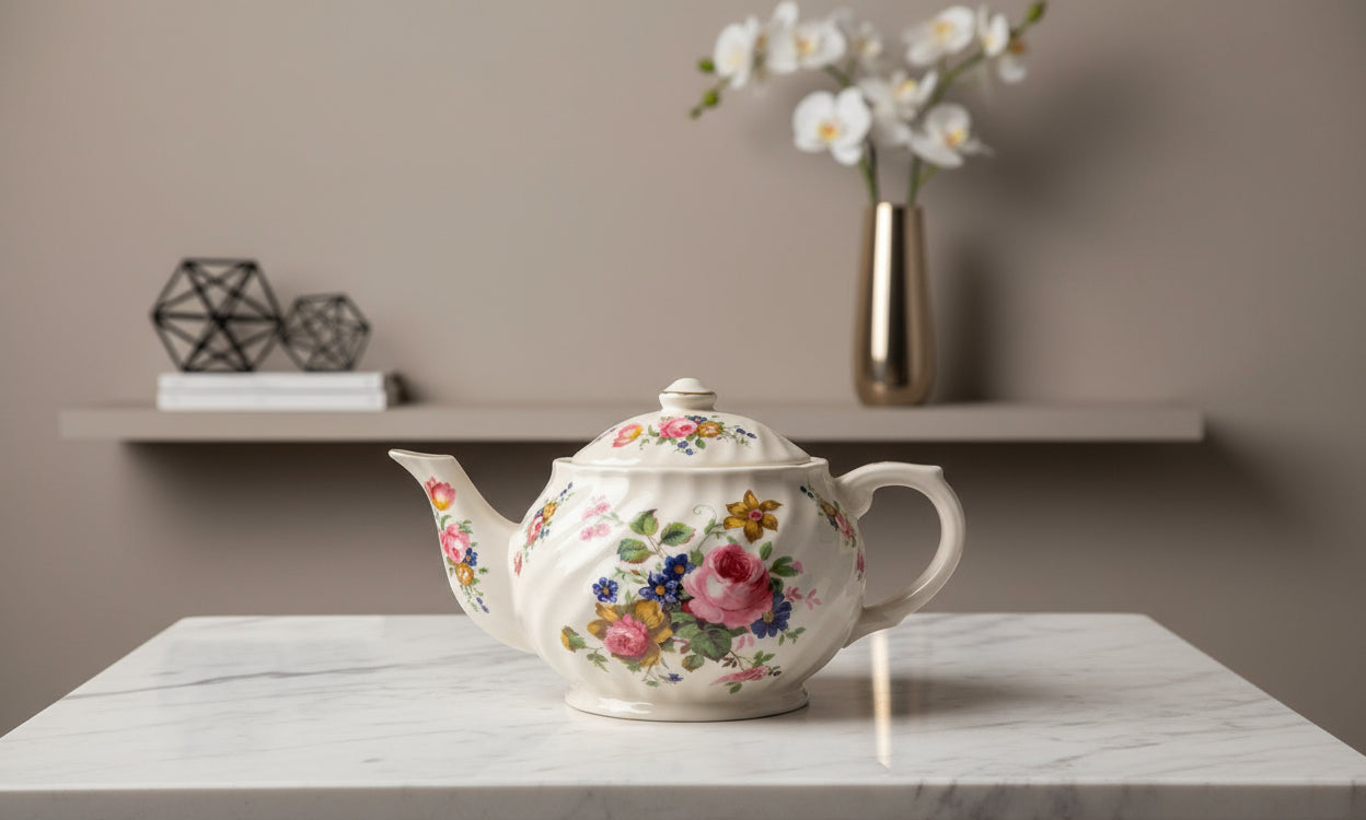 Tetera Musical con Motivo Floral