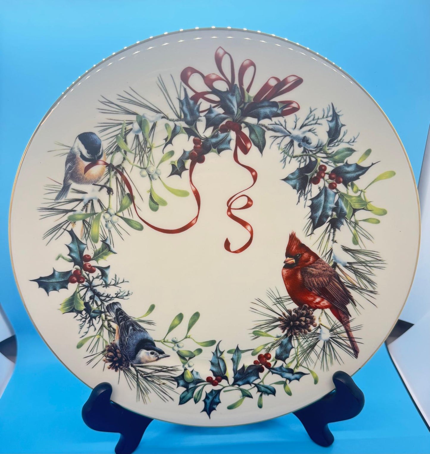 Plato Lenox Winter Greetings Navidad