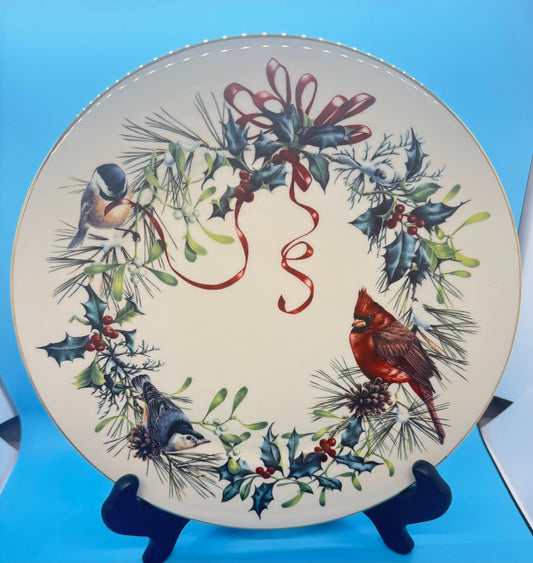 Plato Lenox Winter Greetings Navidad