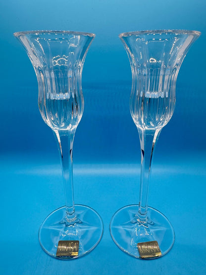 Mikasa - Candelabros de cristal vintage (set de 2)