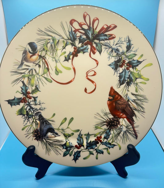 Plato Lenox Winter Greetings Navidad