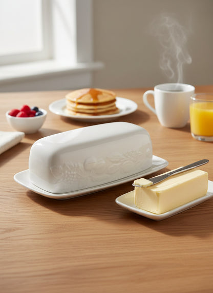 Mantequillera de porcelana