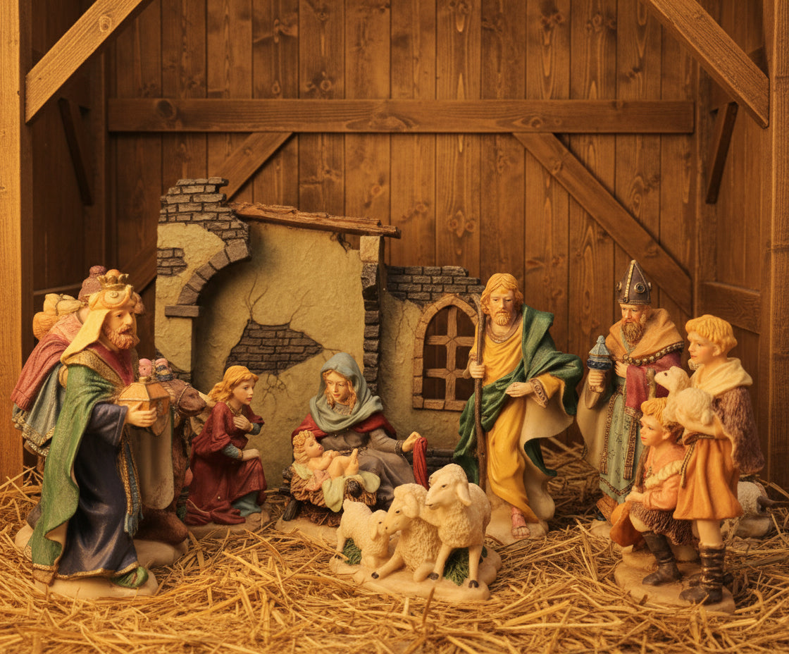 Nacimiento clásico en cerámica