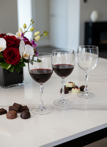 Copas de Cristal Towle – Más del 24% de Plomo, Tallo Facetado, Hechas en West Germany