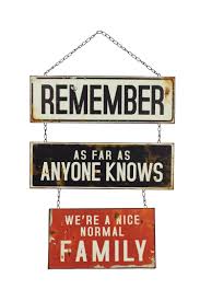 Set de Letreros Vintage "Nice Normal Family"