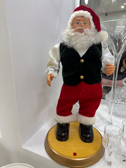 Santa Claus Figura animada vintage de de 45 cm de altura, fabricada en 1998 por Gemmy Industries.