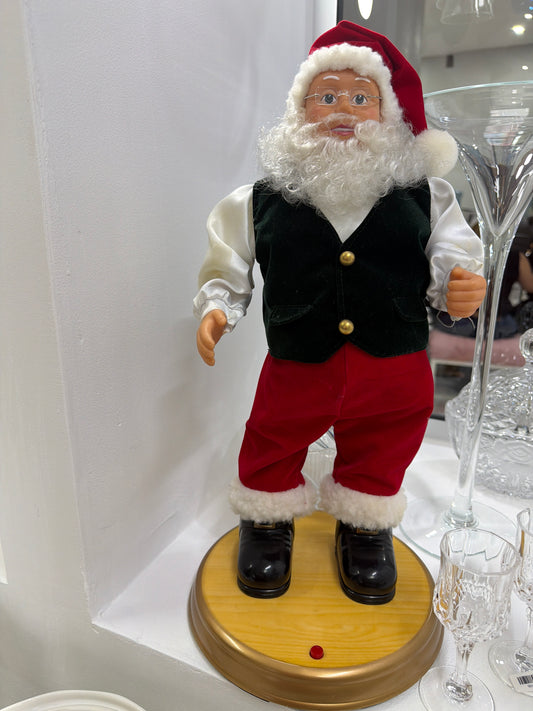 Santa Claus Figura animada vintage de de 45 cm de altura, fabricada en 1998 por Gemmy Industries.
