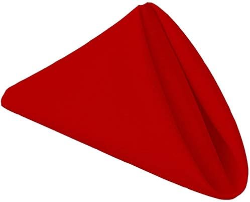 Servilletas de tela roja,