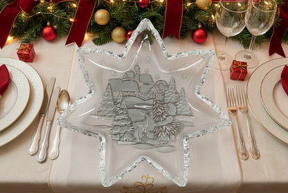 Plato Navideño en Forma de Estrella