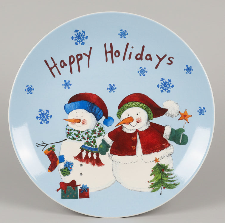 Plato pastelero navideño con Frosty