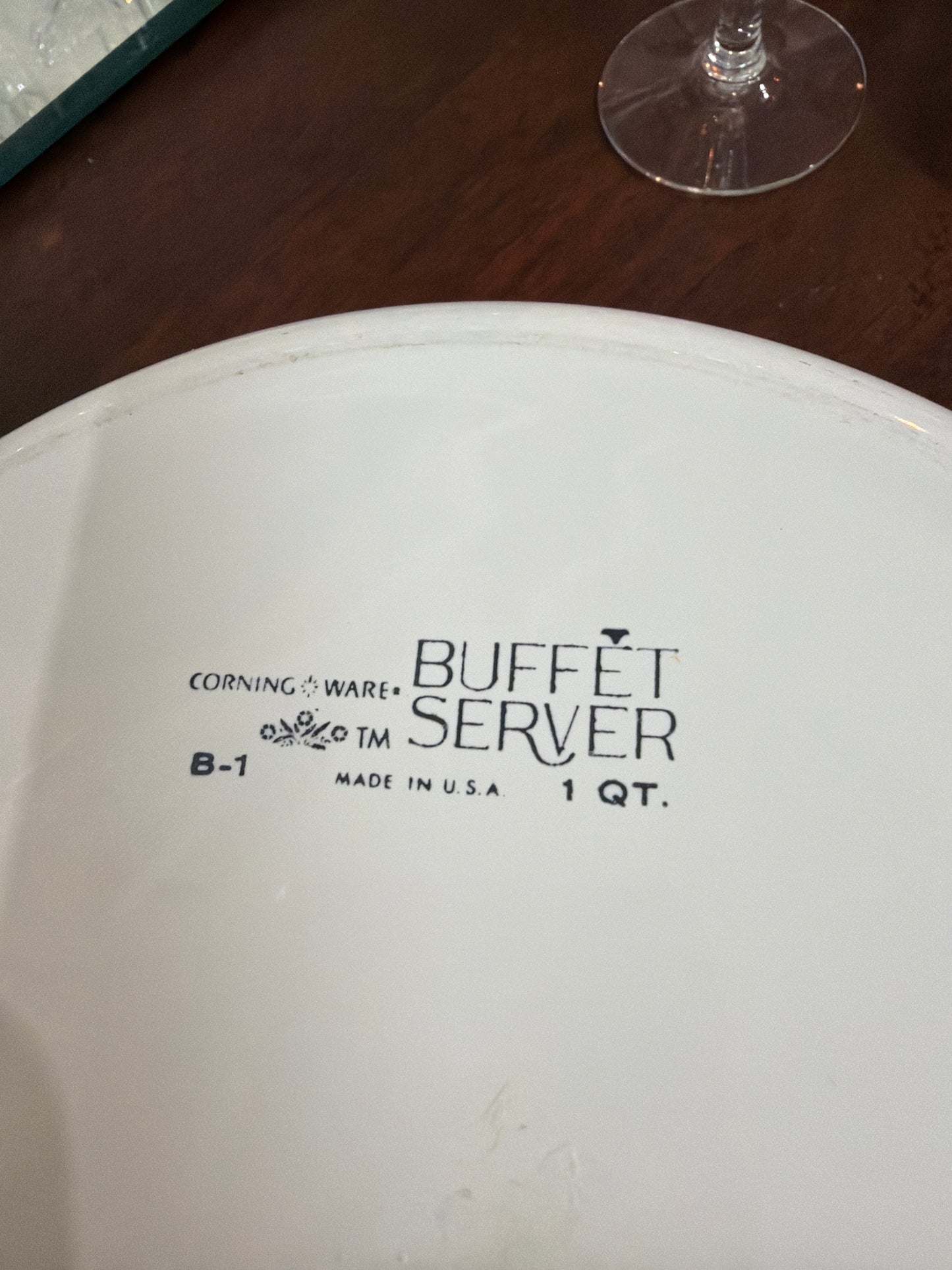 La cacerola CorningWare B-1 de 1 litro, fabricada en Pyroceram,