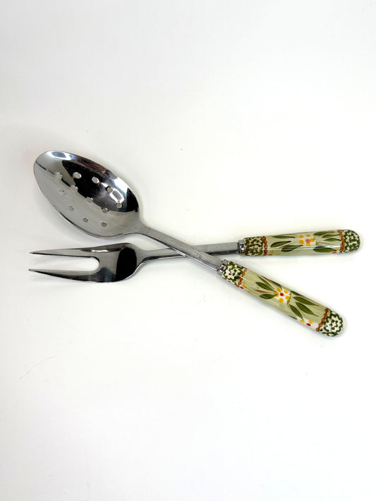 Par de Cubiertos para Servicio Decoupage By Tara