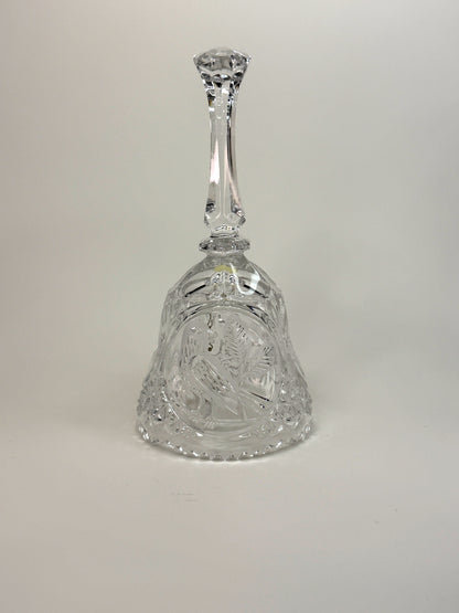 Campana de Vidrio Tallado con Diseño de Ave 5"