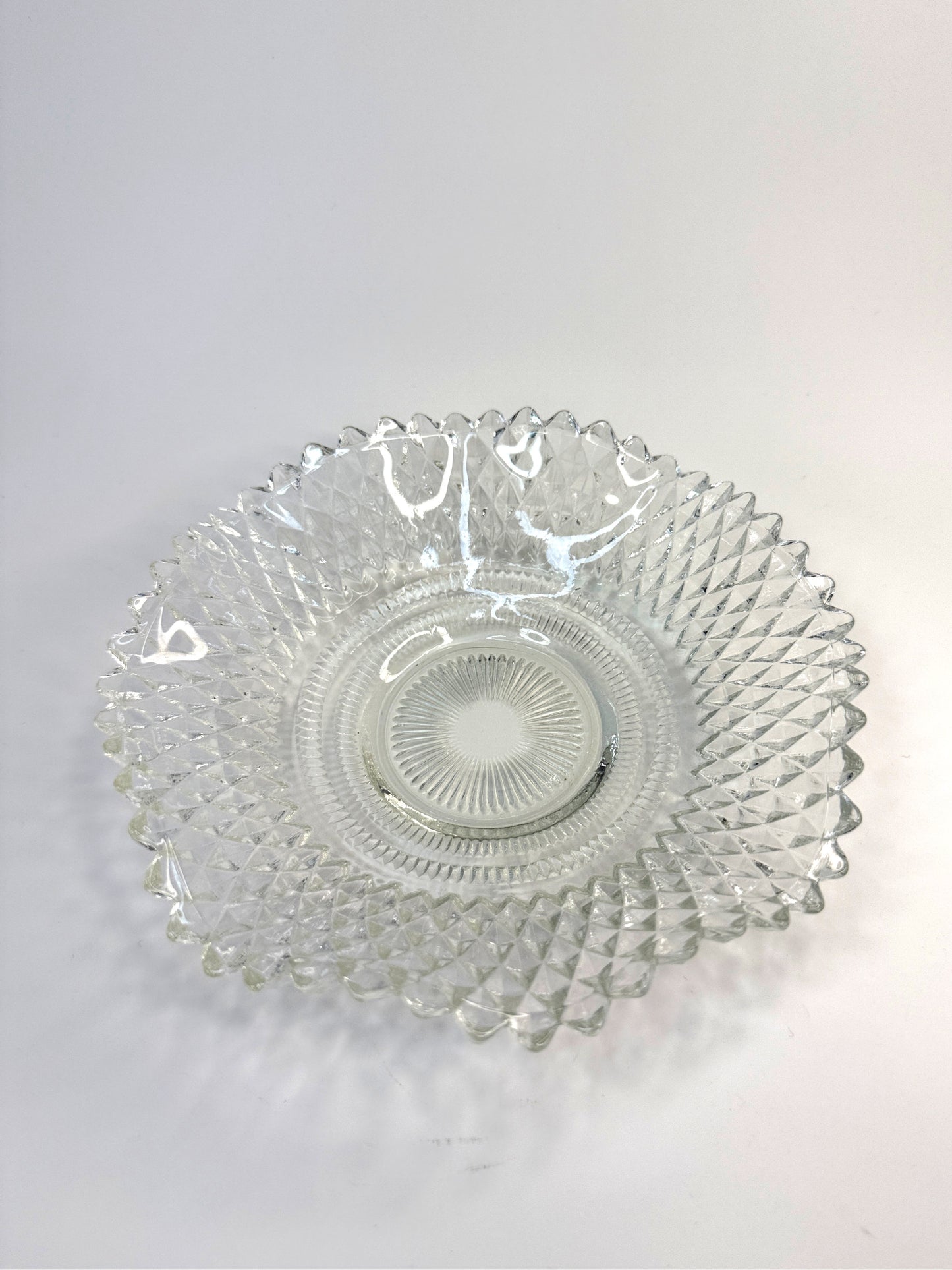 Plato de Vidrio Decorativo Vintage