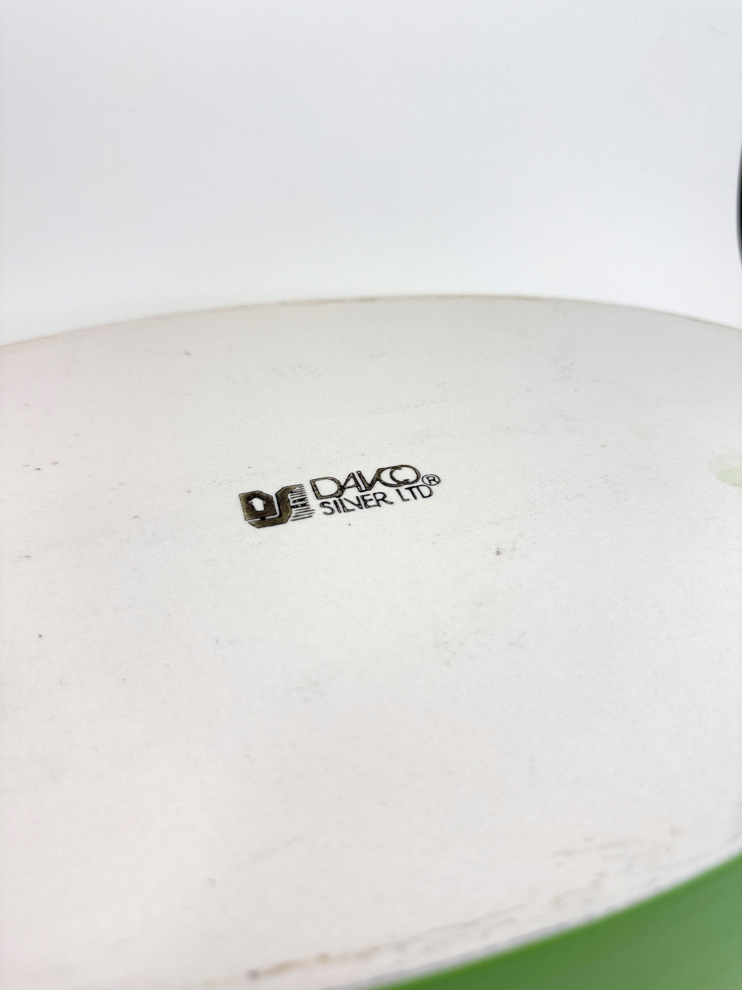 Fuente Ovalada Verde y Blanca - Verde Limon