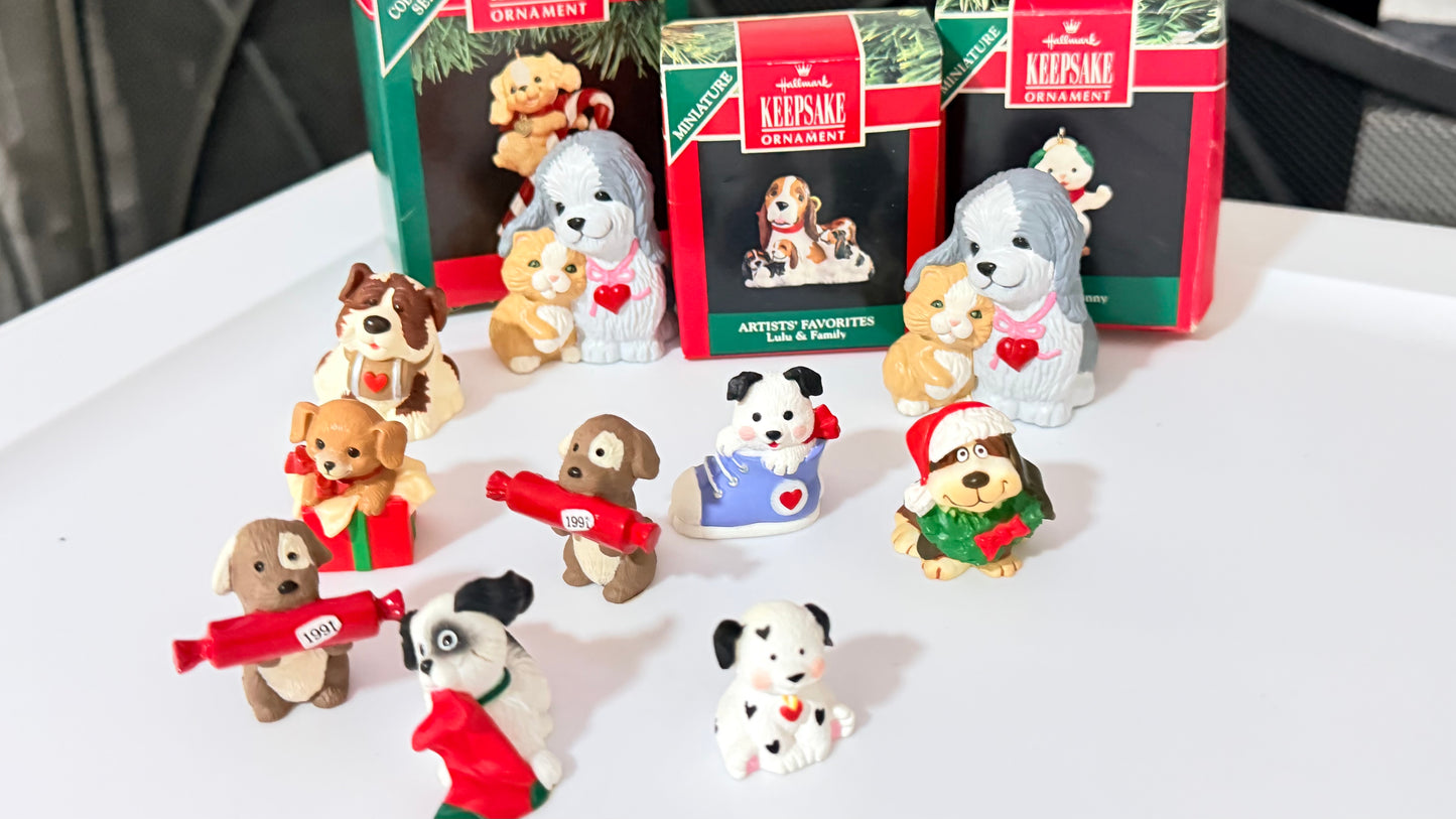Figuras vintage de PERRITOS  Merry Miniatures de los años 90.  (Precio por unidad)