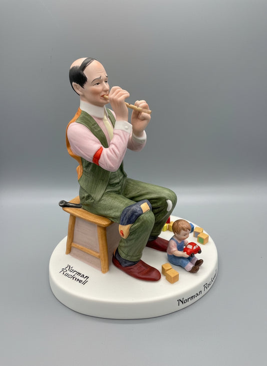 Norman Rockwell, se muestra se llama&nbsp;"Man Threading a Needle"&nbsp;(Hombre enhebrando una aguja).