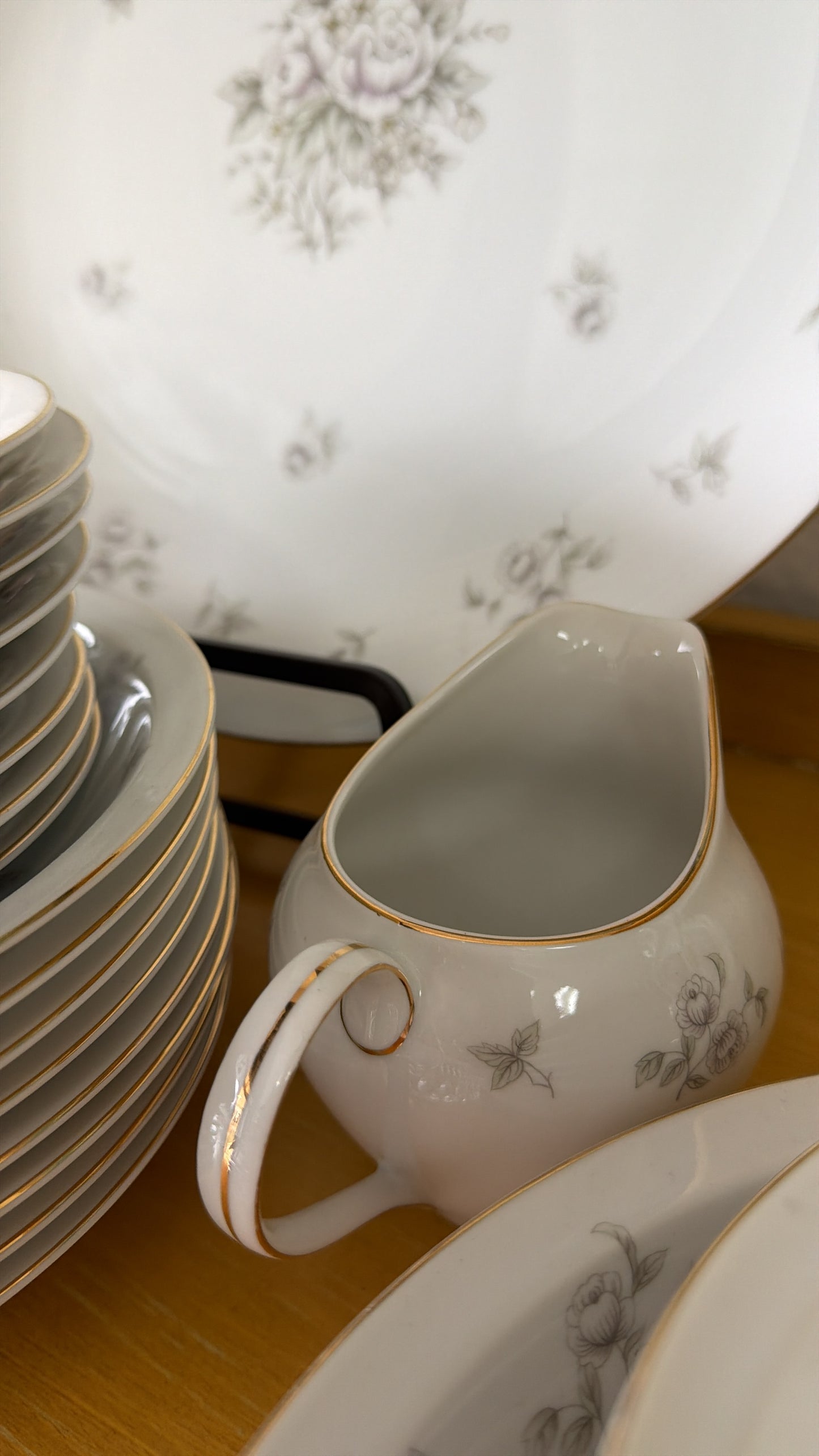 Vajilla vintage Meito Fine China “Brocade” – 54 piezas (8 personas)