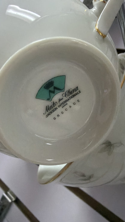 Vajilla vintage Meito Fine China “Brocade” – 54 piezas (8 personas)