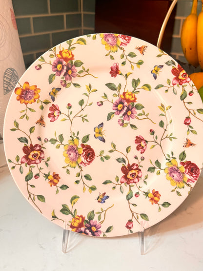 Set de 4 Platos Gracie Bone China Sweet Pea Vine (8 pulgadas)