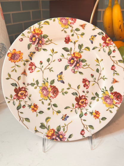 Set de 4 Platos Gracie Bone China Sweet Pea Vine (8 pulgadas)