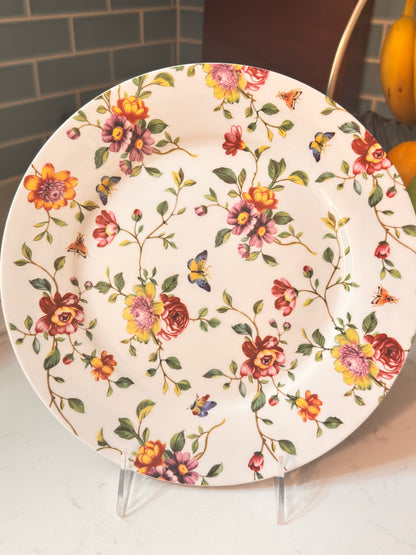 Set de 4 Platos Gracie Bone China Sweet Pea Vine (8 pulgadas)