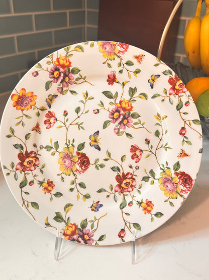 Set de 4 Platos Gracie Bone China Sweet Pea Vine (8 pulgadas)