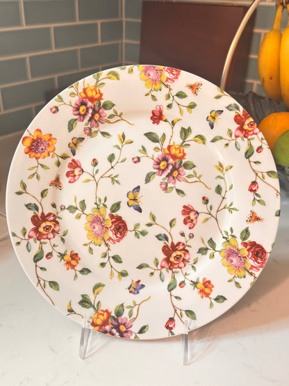 Set de 4 Platos Gracie Bone China Sweet Pea Vine (8 pulgadas)