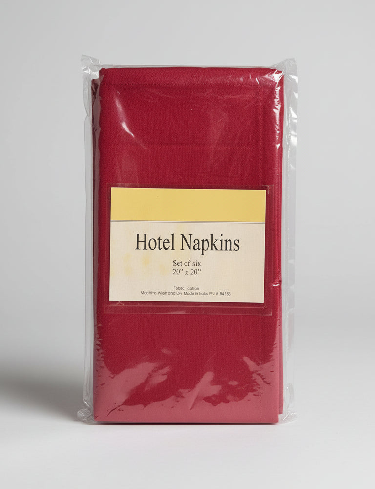 Servilletas Color Rojas marca Hotel set de 5