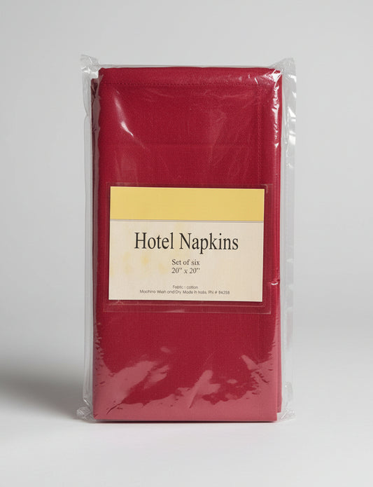 Servilletas Color Rojas marca Hotel set de 5