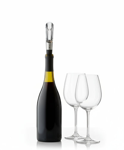 Rabbit - Set para vino que incluye aireador y sellador. Mejora el sabor y conserva la frescura de vinos y champañas. Ideal para uso personal o como regalo.