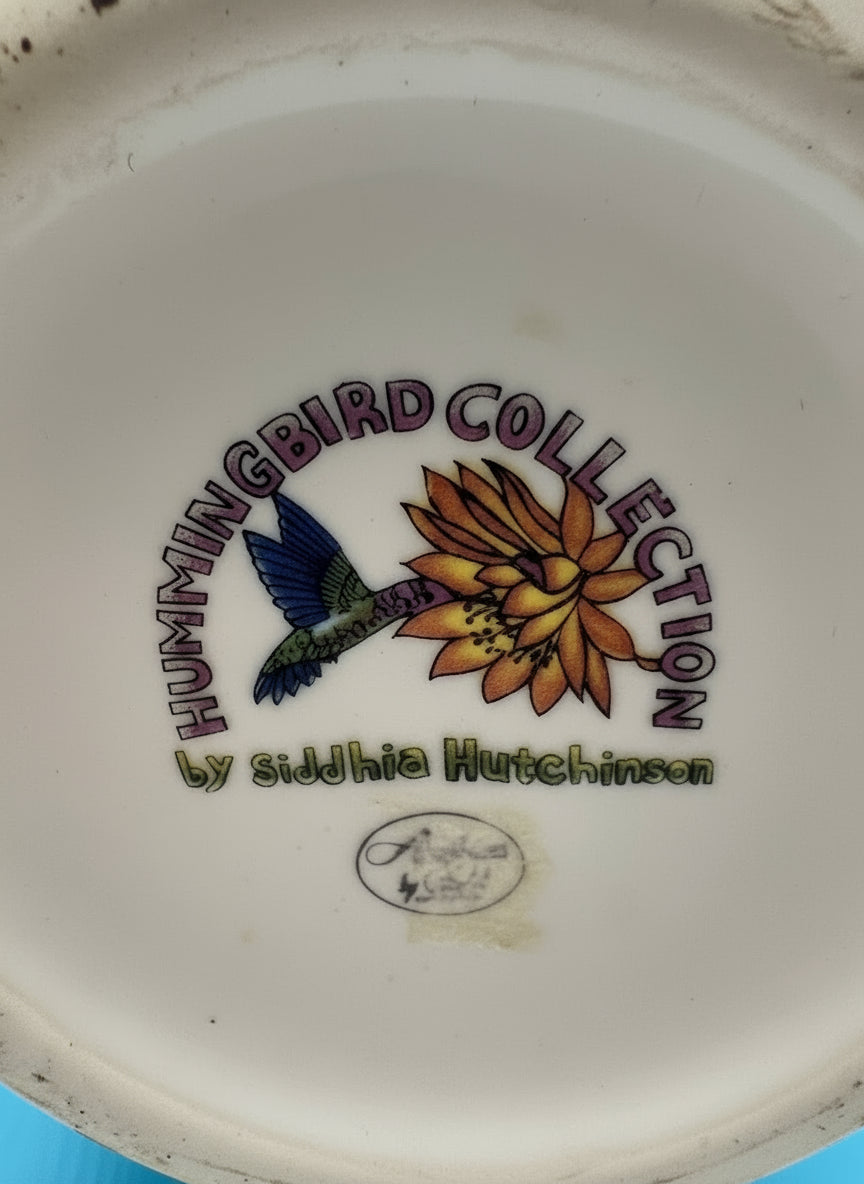 Jarrón colibrí pintado a mano