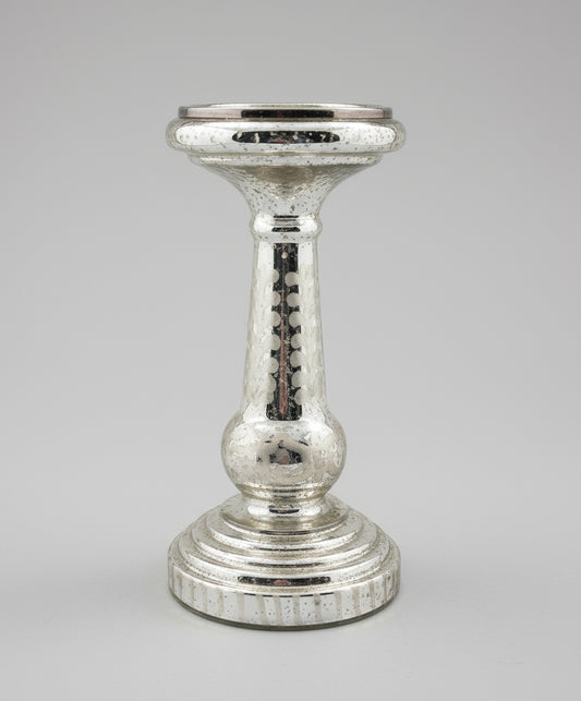 Candelabro de vidrio acabado envejecido