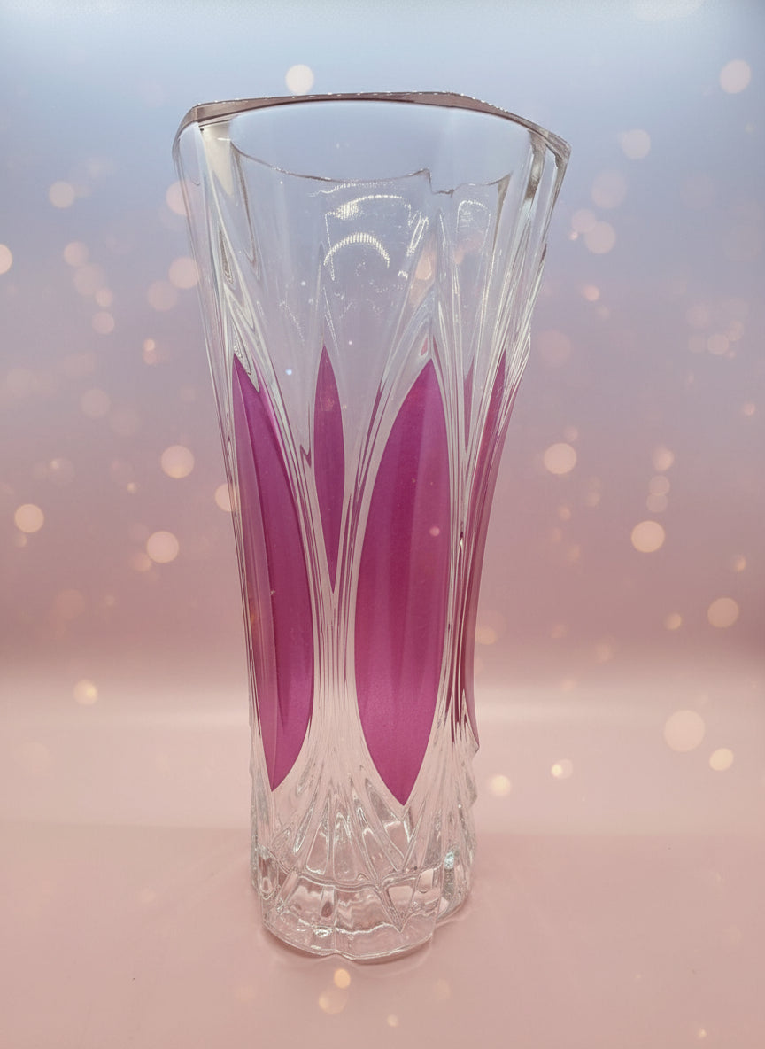 Cristal rosado con ligaduras