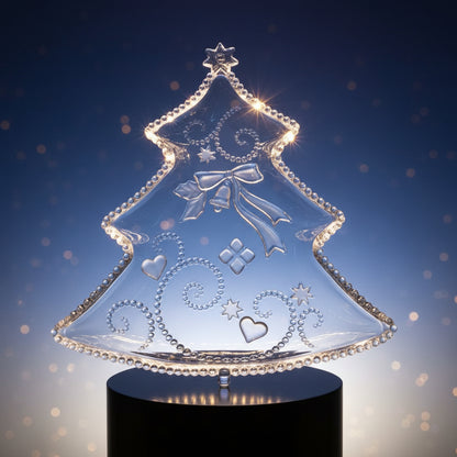 Plato navideño en forma de árbol