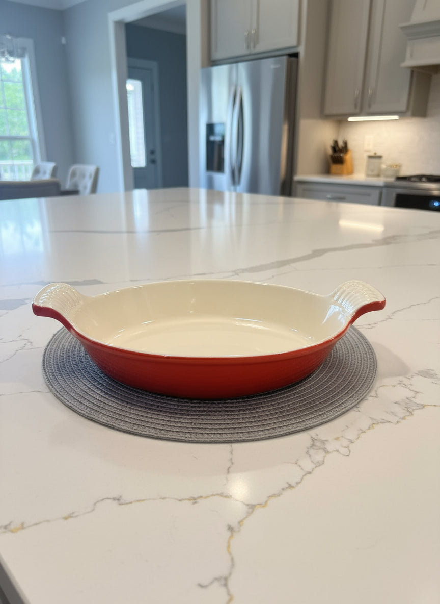 Fuente ovalada tipo “au gratin” de la colección Heritage de Le Creuset.