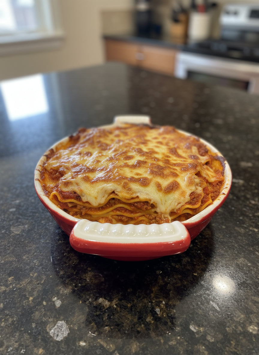 Fuente ovalada tipo “au gratin” de la colección Heritage de Le Creuset.